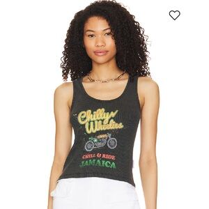 The Laundry Room Chilly Wheelies Rib Tank in Black Snow, Size: S